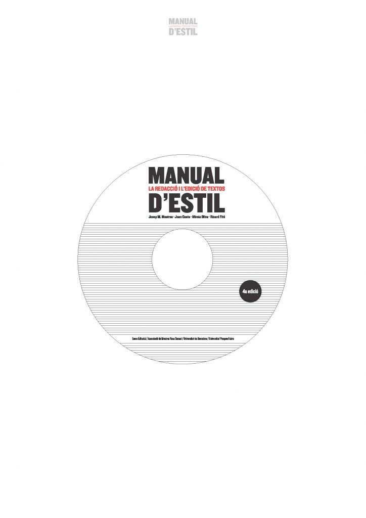 CD-ROM del Manual d'estil