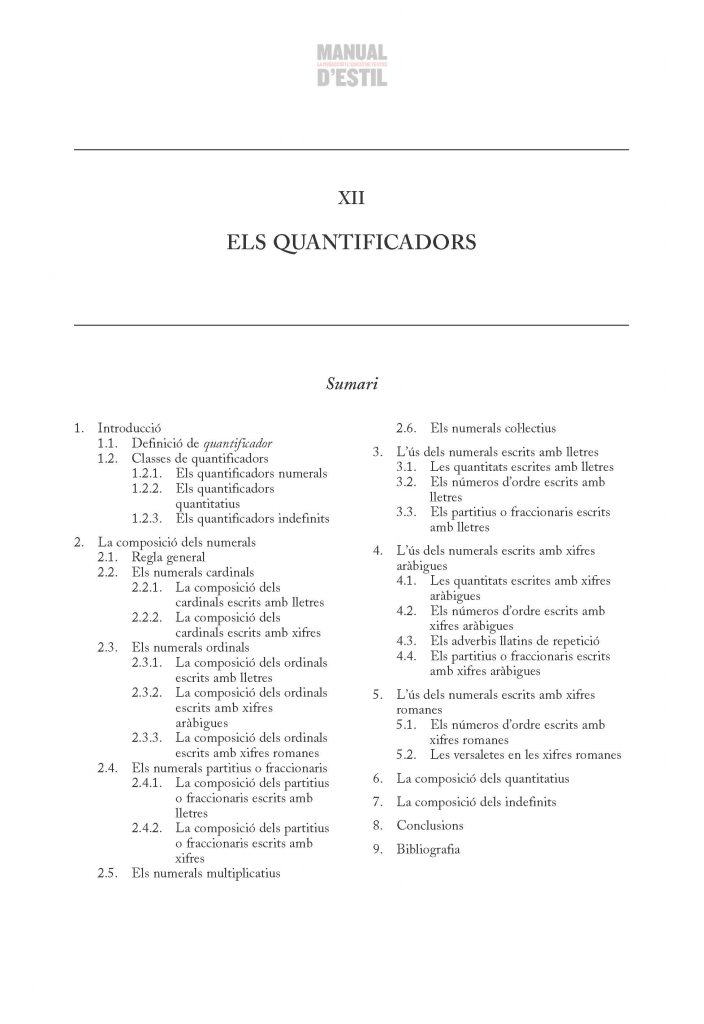 XII. Els quantificadors